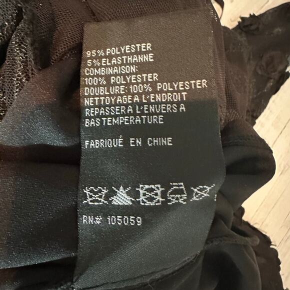 AQUA Long Sleeve Embroidered Formal Dress Black Size US 2 - Picture 8 of 11